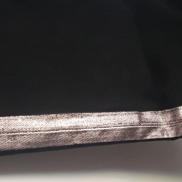 J Brand, Ruby high rise, crop, cigarette black denim with silver on the sides - Picture 3 of 8